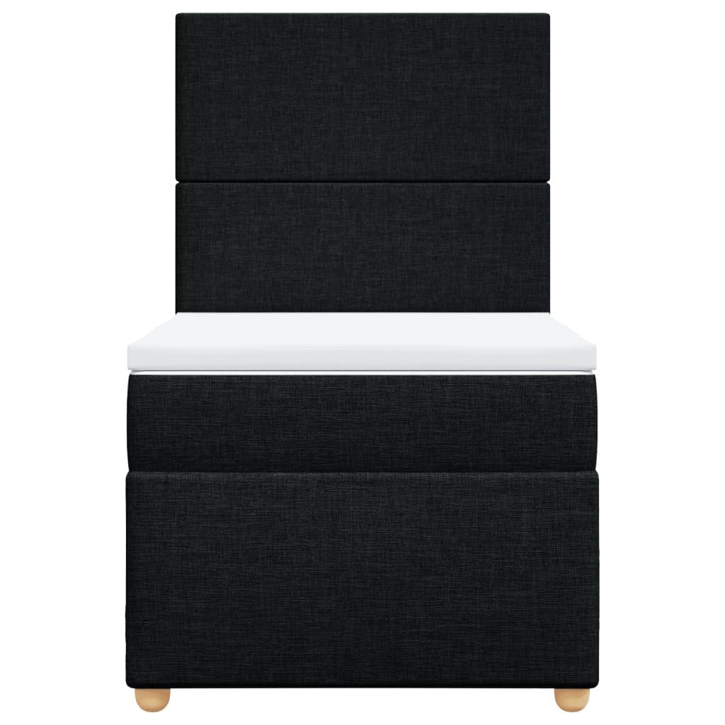 Giroletto a Molle con Materasso Nero 100x200 cm in Tessuto 3293486