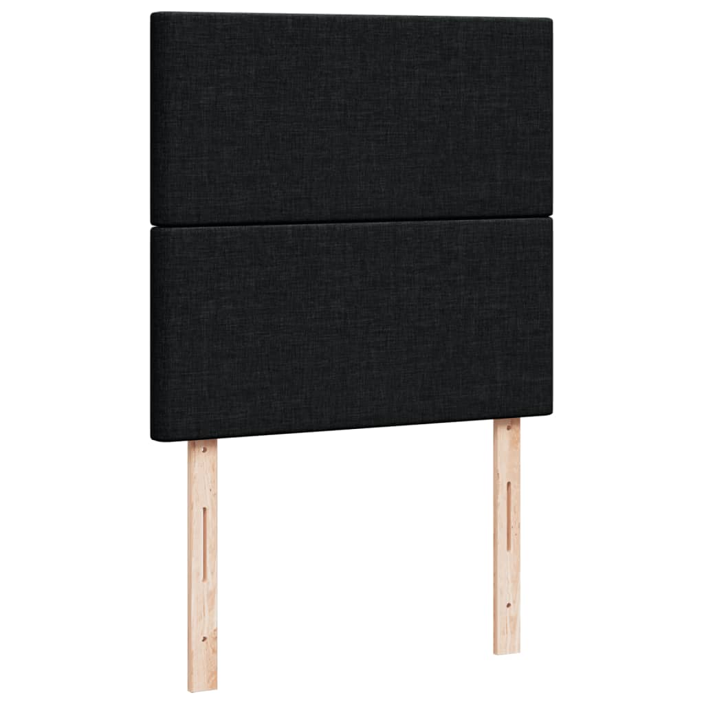 Giroletto a Molle con Materasso Nero 100x200 cm in Tessuto 3293486