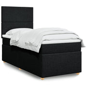 Giroletto a Molle con Materasso Nero 100x200 cm in Tessuto 3293486