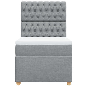 Giroletto a Molle con Materasso Grigio Chiaro100x200 cm Tessuto 3293498