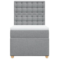 Giroletto a Molle con Materasso Grigio Chiaro100x200 cm Tessuto 3293505