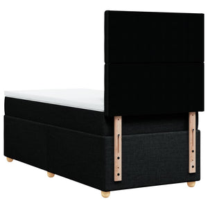 Giroletto a Molle con Materasso Nero 100x200 cm in Tessuto 3293507