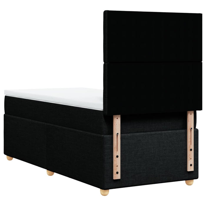 Giroletto a Molle con Materasso Nero 100x200 cm in Tessuto 3293507