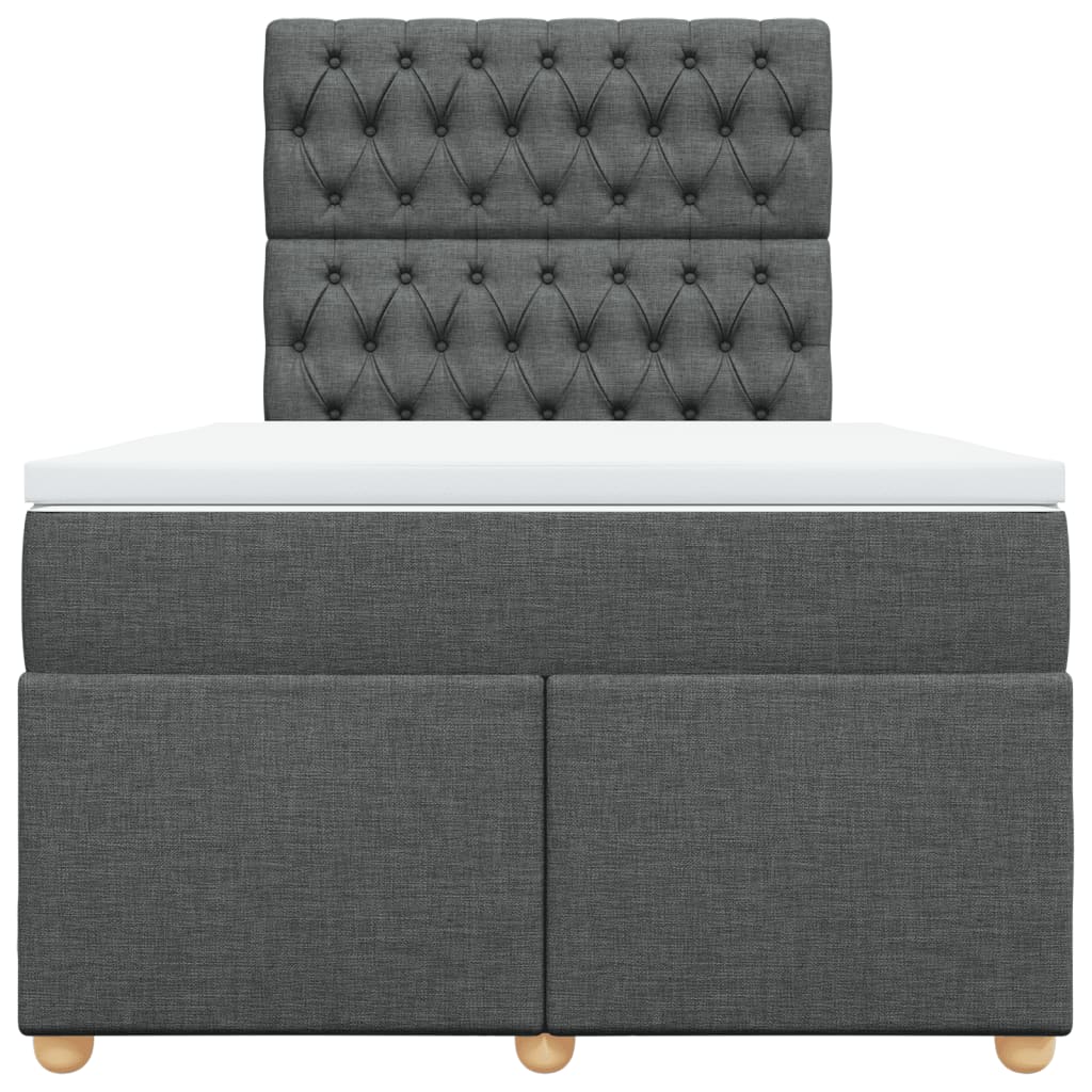 Giroletto a Molle con Materasso Grigio Scuro 120x190cm Tessuto 3293527