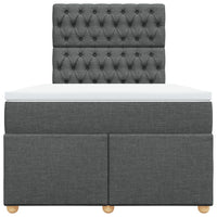 Giroletto a Molle con Materasso Grigio Scuro 120x190cm Tessuto 3293527