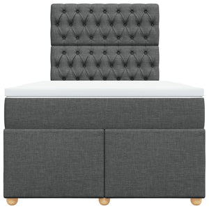 Giroletto a Molle con Materasso Grigio Scuro 120x190cm Tessuto 3293527