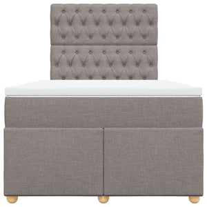 Giroletto a Molle con Materasso Tortora 120x190 cm in Tessuto