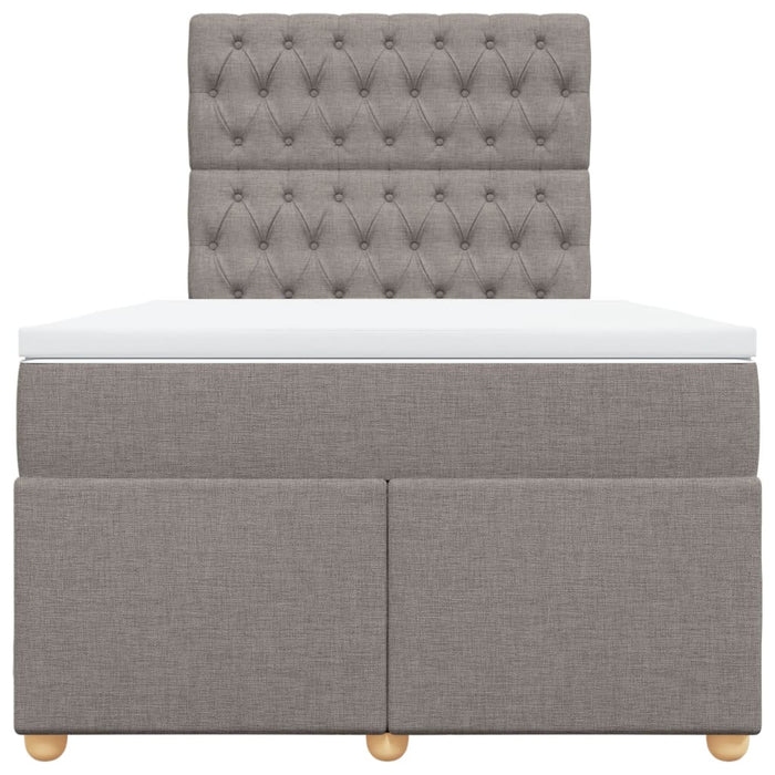 Giroletto a Molle con Materasso Tortora 120x190 cm in Tessuto