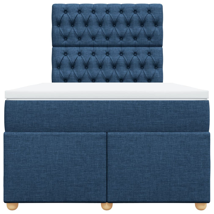 Giroletto a Molle con Materasso Blu 120x190 cm in Tessuto