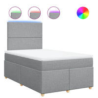 vidaXL Giroletto a Molle con Materasso Grigio Chiaro 120x200cm Tessuto