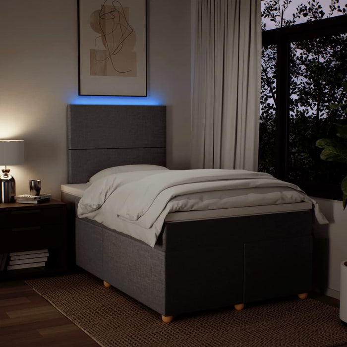 Giroletto a Molle con Materasso Tortora 120x200 cm in Tessuto