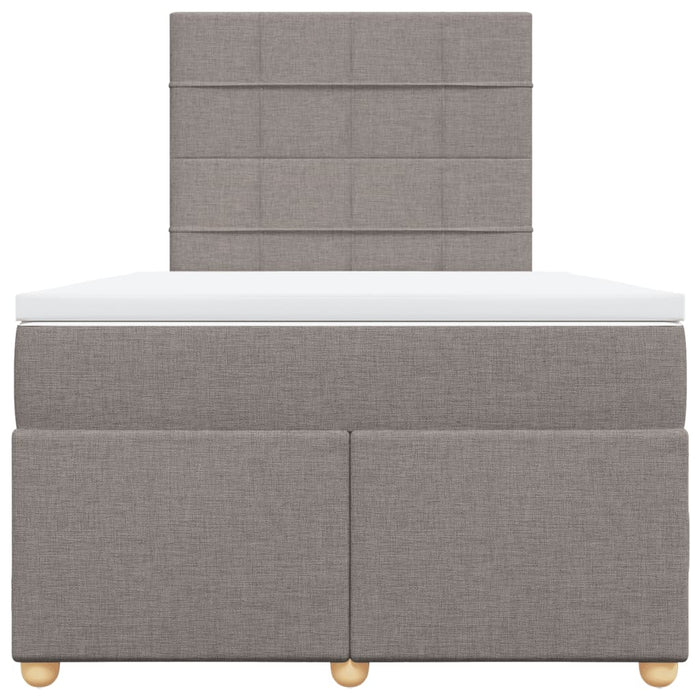 Giroletto a Molle con Materasso Tortora 120x200 cm in Tessuto