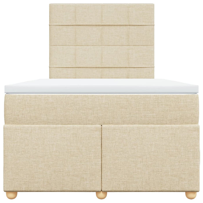 Giroletto a Molle con Materasso Crema 120x200 cm in Tessuto 3293552