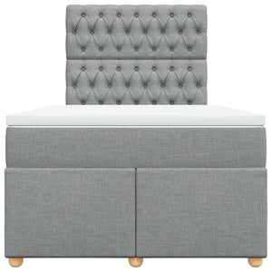 vidaXL Giroletto a Molle con Materasso Grigio Chiaro 120x200cm Tessuto