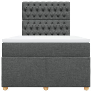 Giroletto a Molle con Materasso Grigio Scuro 120x200 cm Tessuto 3293555