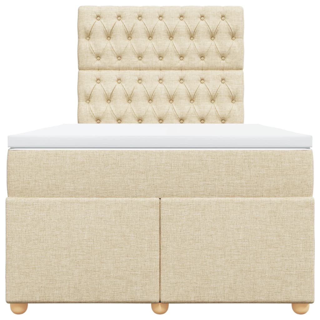 Giroletto a Molle con Materasso Crema 120x200 cm in Tessuto 3293559