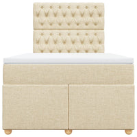 Giroletto a Molle con Materasso Crema 120x200 cm in Tessuto 3293559