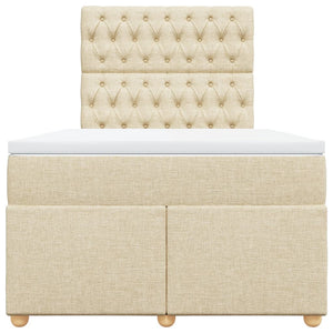 Giroletto a Molle con Materasso Crema 120x200 cm in Tessuto 3293559