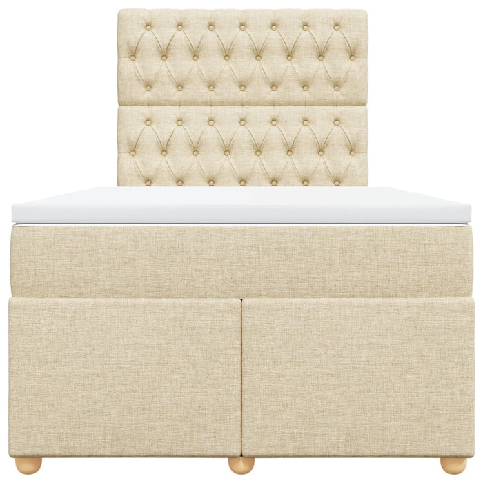 Giroletto a Molle con Materasso Crema 120x200 cm in Tessuto 3293559