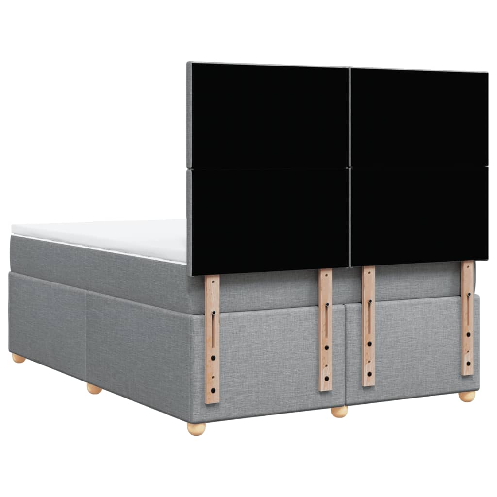 Giroletto a Molle con Materasso Grigio Chiaro 160x200cm Tessuto 3293624