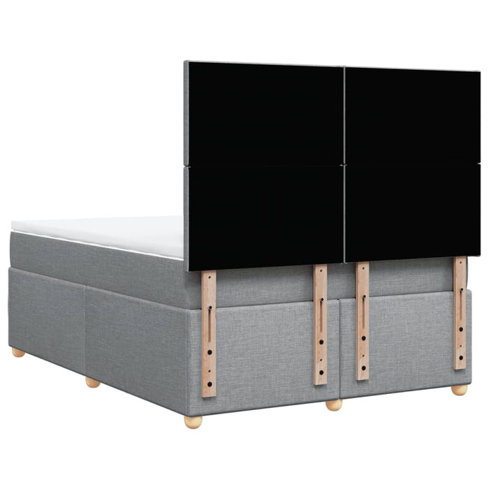 Giroletto a Molle con Materasso Grigio Chiaro 160x200cm Tessuto 3293624