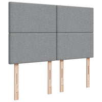 Giroletto a Molle con Materasso Grigio Chiaro 160x200cm Tessuto 3293624