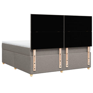 Giroletto a Molle con Materasso Tortora 180x200 cm in Tessuto 3293656