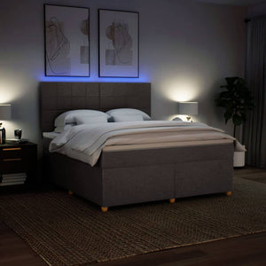 Giroletto a Molle con Materasso Tortora 180x200 cm in Tessuto 3293663