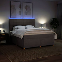 Giroletto a Molle con Materasso Tortora 180x200 cm in Tessuto 3293663