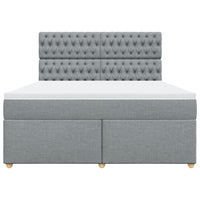 Giroletto a Molle con Materasso Grigio Chiaro180x200 cm Tessuto 3293666