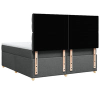 Giroletto a Molle con Materasso Grigio Scuro 180x200 cm Tessuto 3293667