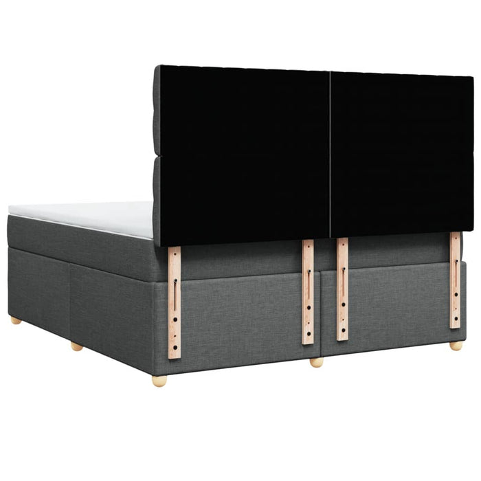 vidaXL Giroletto a Molle con Materasso Grigio Scuro 180x200 cm Tessuto