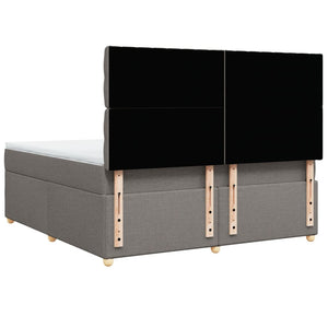 Giroletto a Molle con Materasso Tortora 180x200 cm in Tessuto 3293670