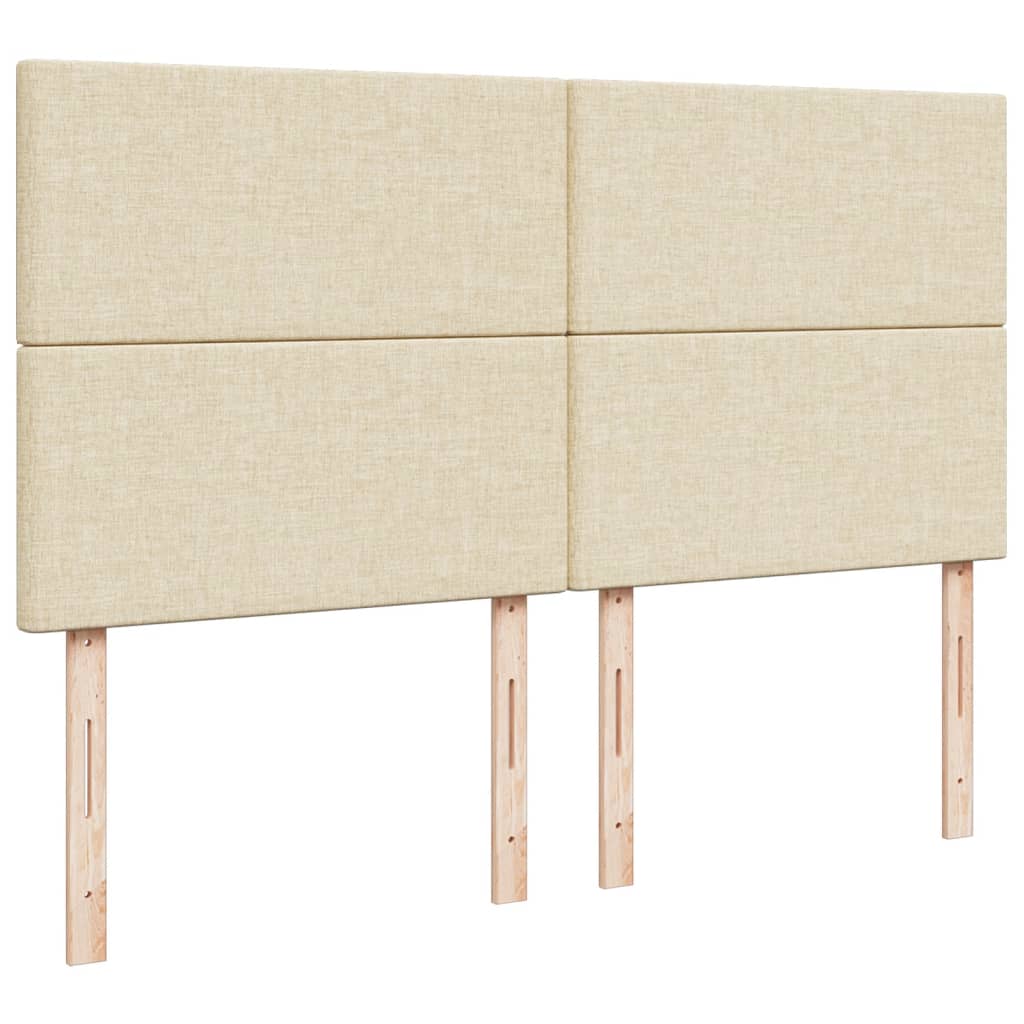 Giroletto a Molle con Materasso Crema 200x200 cm in Tessuto 3293685