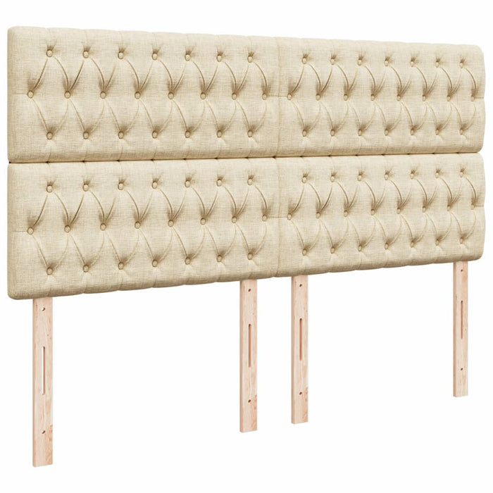 Giroletto a Molle con Materasso Crema 200x200 cm in Tessuto 3293699