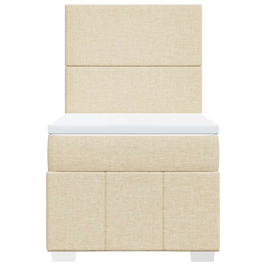 Giroletto a Molle con Materasso Crema 80x200 cm inTessuto