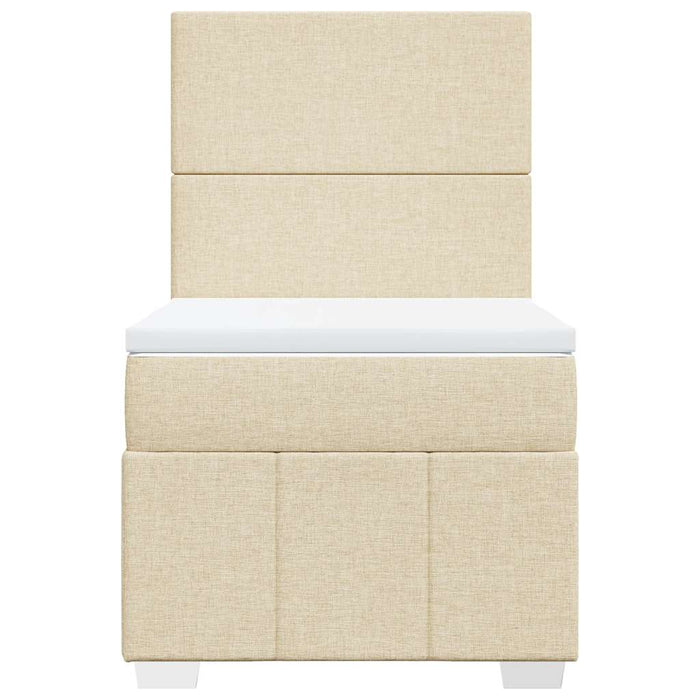 Giroletto a Molle con Materasso Crema 80x200 cm inTessuto