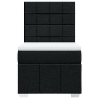 vidaXL Giroletto a Molle con Materasso Nero 80x200 cm inTessuto