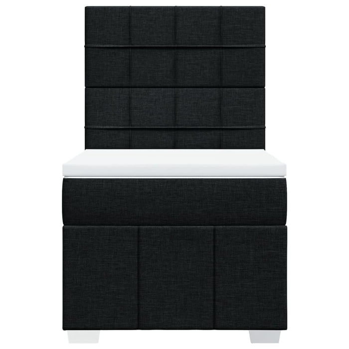 Giroletto a Molle con Materasso Nero 80x200 cm inTessuto 3293797