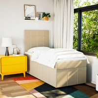 Giroletto a Molle con Materasso Crema 80x200 cm inTessuto 3293800