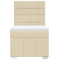 Giroletto a Molle con Materasso Crema 80x200 cm inTessuto 3293800