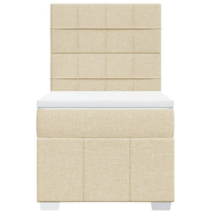 Giroletto a Molle con Materasso Crema 80x200 cm inTessuto