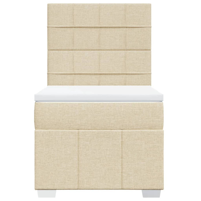 Giroletto a Molle con Materasso Crema 80x200 cm inTessuto