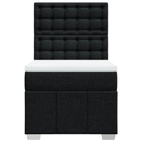 Giroletto a Molle con Materasso Nero 80x200 cm inTessuto 3293811