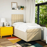 Giroletto a Molle con Materasso Crema 80x200 cm inTessuto 3293814