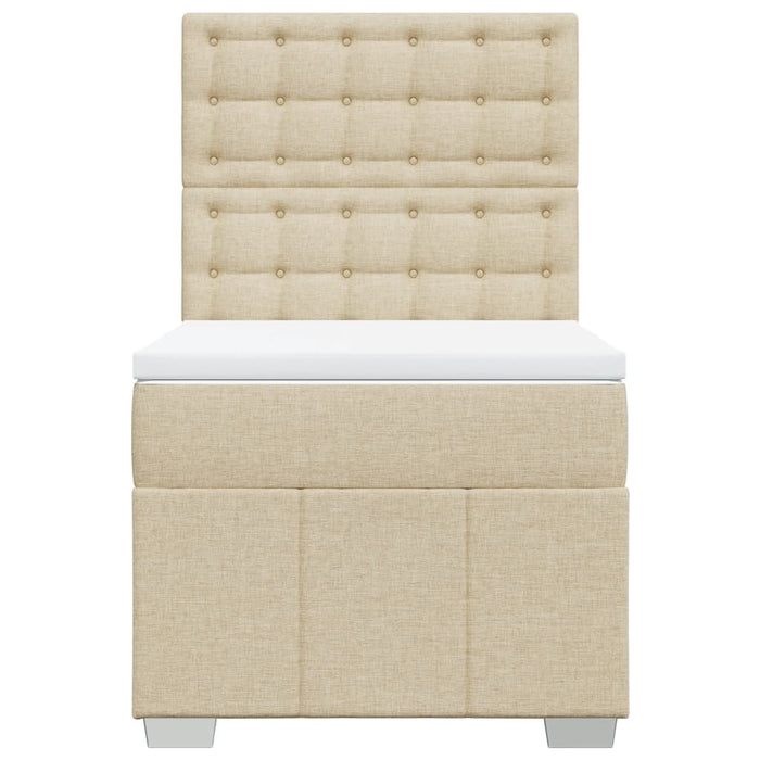 Giroletto a Molle con Materasso Crema 80x200 cm inTessuto 3293814