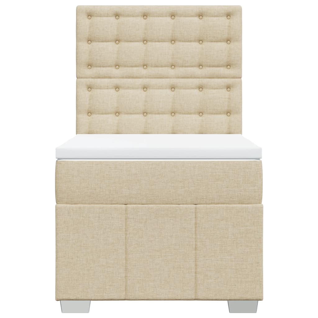 Giroletto a Molle con Materasso Crema 80x200 cm inTessuto