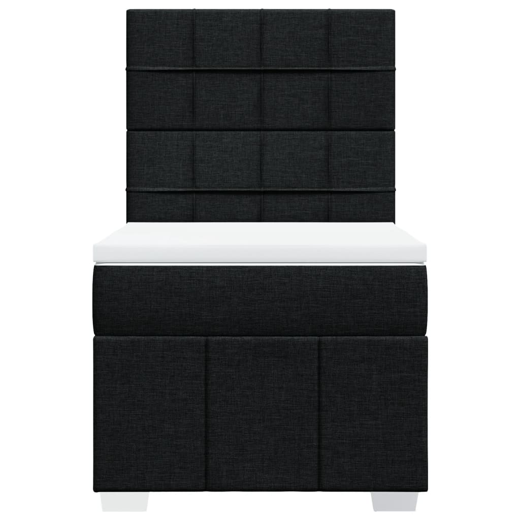 Giroletto a Molle con Materasso Nero 90x190 cm in Tessuto 3293825