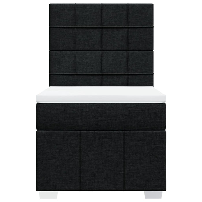 Giroletto a Molle con Materasso Nero 90x190 cm in Tessuto 3293825