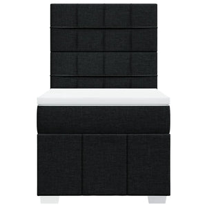 Giroletto a Molle con Materasso Nero 90x190 cm in Tessuto 3293825